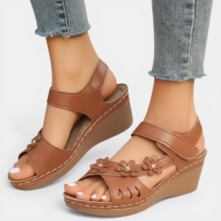 Sandalias Mujer Cuña Plataforma Cómodas con Velcro