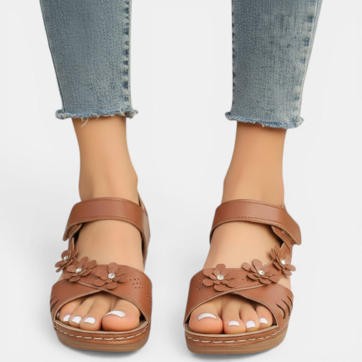 Sandalias Mujer Cuña Plataforma Cómodas con Velcro