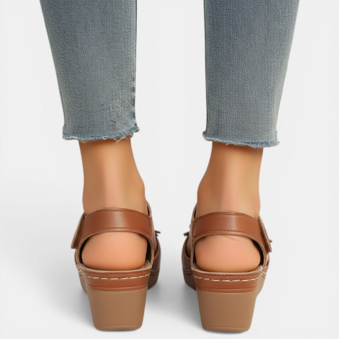 Sandalias Mujer Cuña Plataforma Cómodas con Velcro
