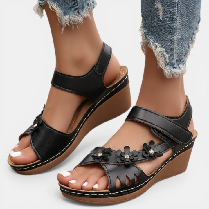 Sandalias Mujer Cuña Plataforma Cómodas con Velcro