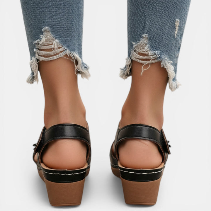 Sandalias Mujer Cuña Plataforma Cómodas con Velcro