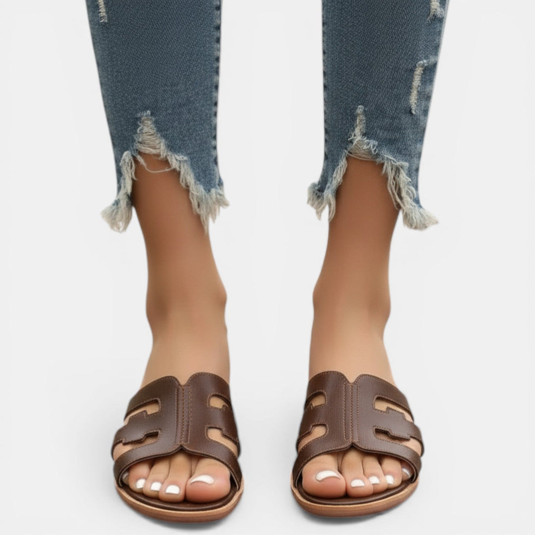 Sandalias Planas Mujer Piel Natural Cómodas y Elegantes
