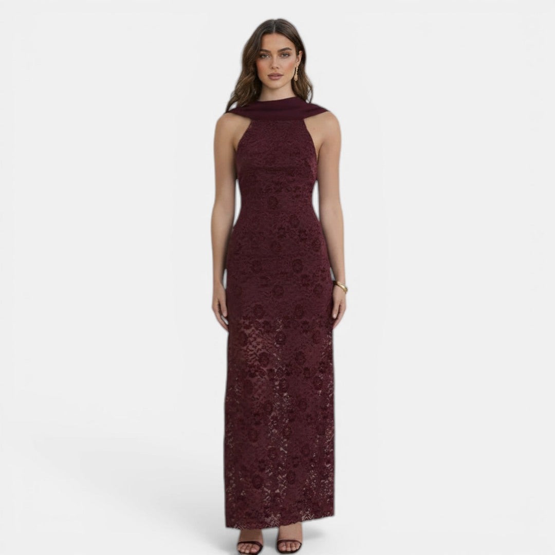 Vestido de Encaje Ajustado Mujer
