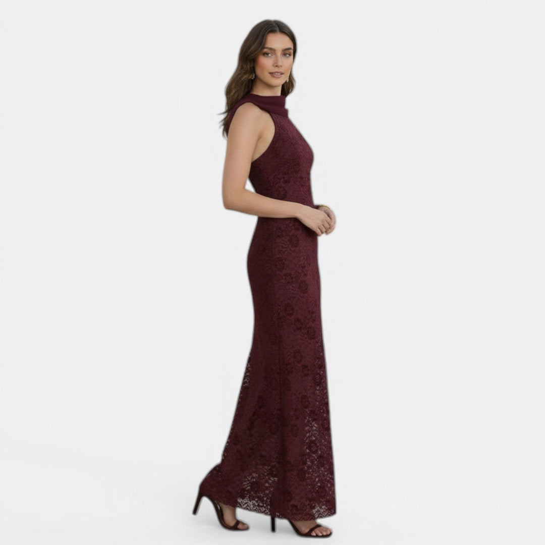 Vestido de Encaje Ajustado Mujer