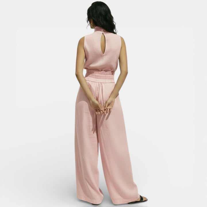 Conjunto Mujer Algodón Lino Sin Mangas