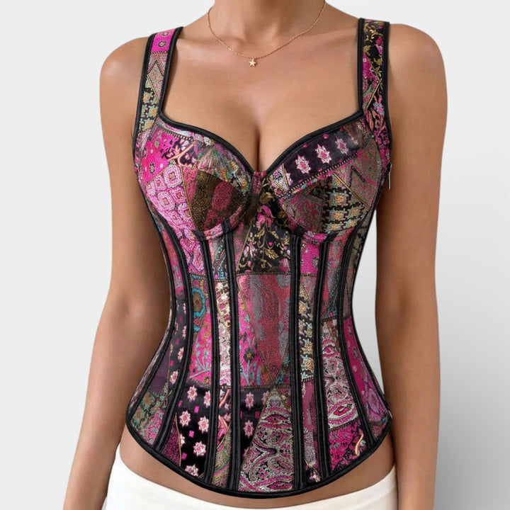Corsé Mujer Jacquard Retro Elegante