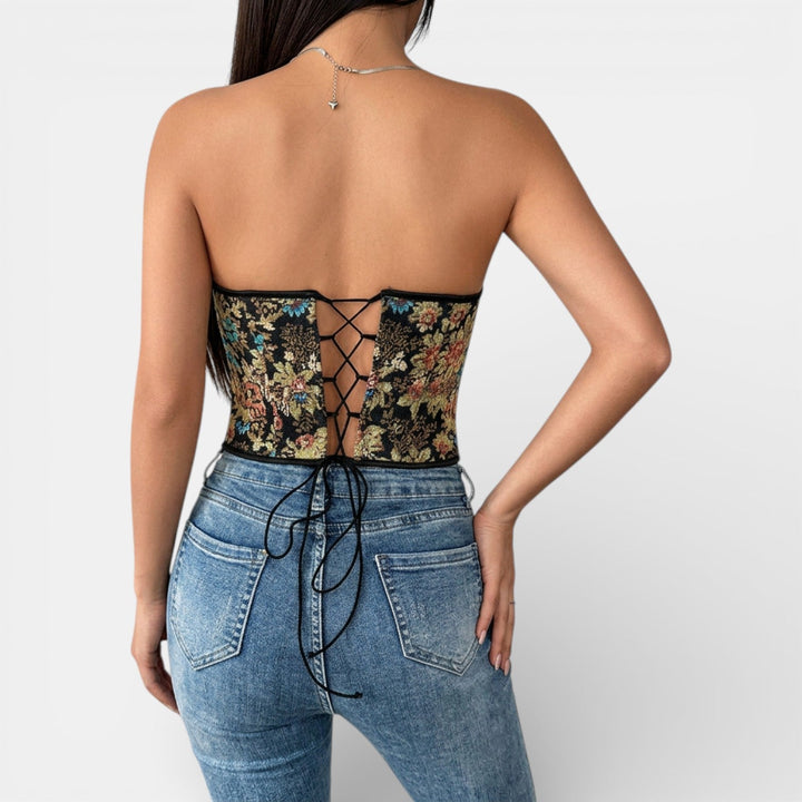 Corsé Mujer Jacquard Retro