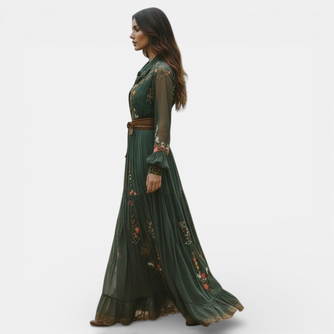 Vestido Maxi Boho Floral para Mujer