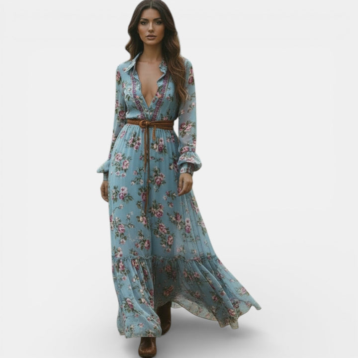 Vestido Maxi Boho Floral para Mujer