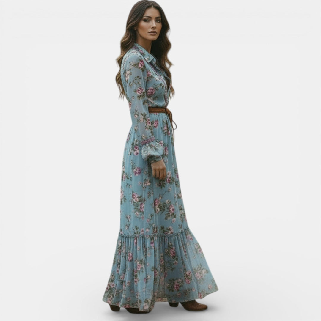 Vestido Maxi Boho Floral para Mujer