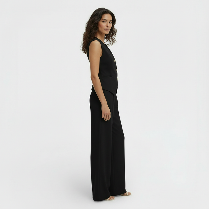 Conjunto Elegante Mujer Chaleco y Pantalón