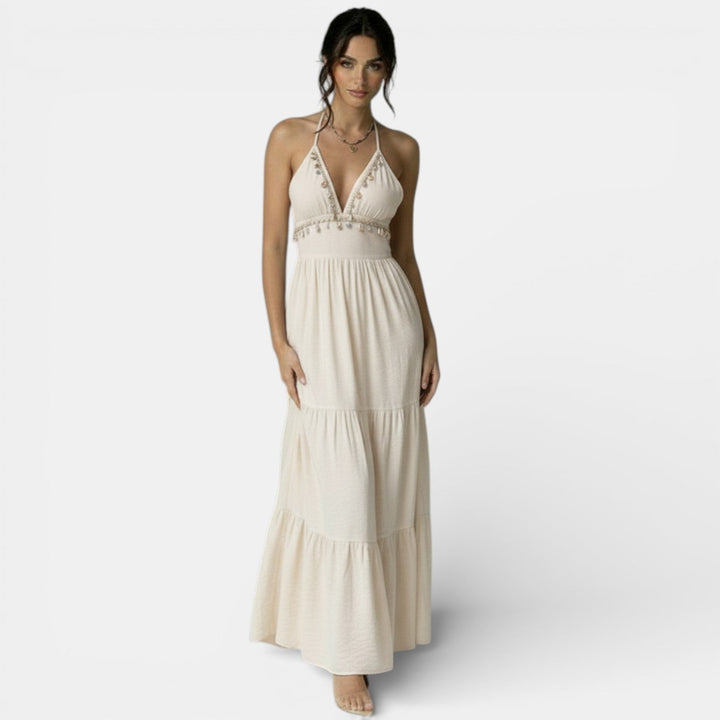 Vestido Halter Elegante Mujer