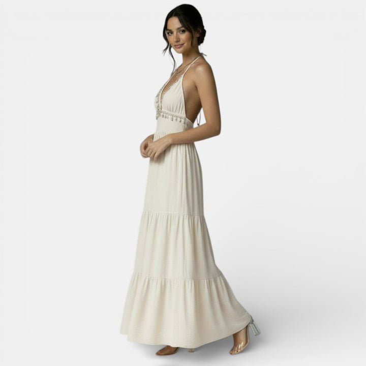 Vestido Halter Elegante Mujer