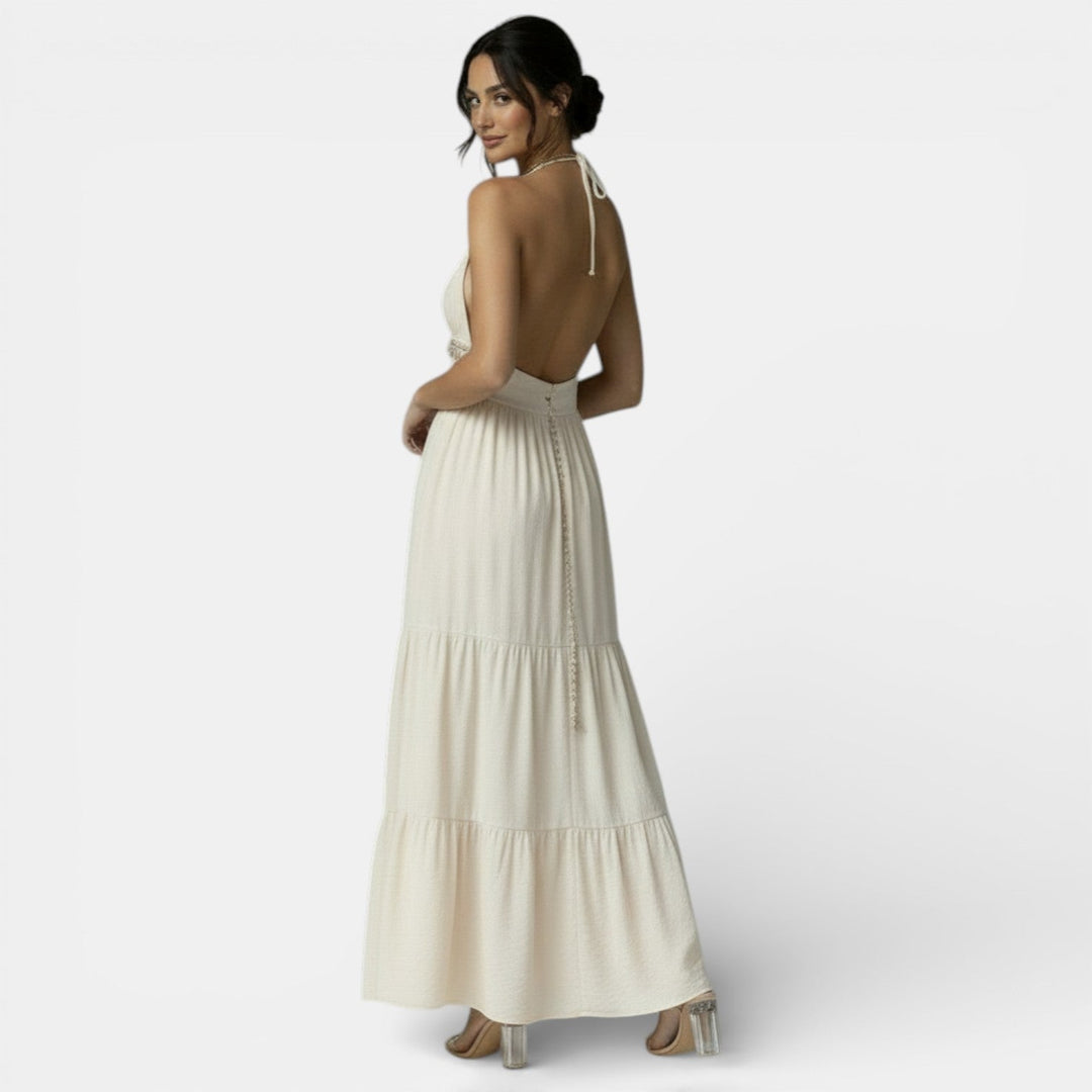 Vestido Halter Elegante Mujer