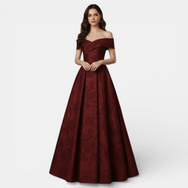 Vestido Satén Hombros Descubiertos Mujer