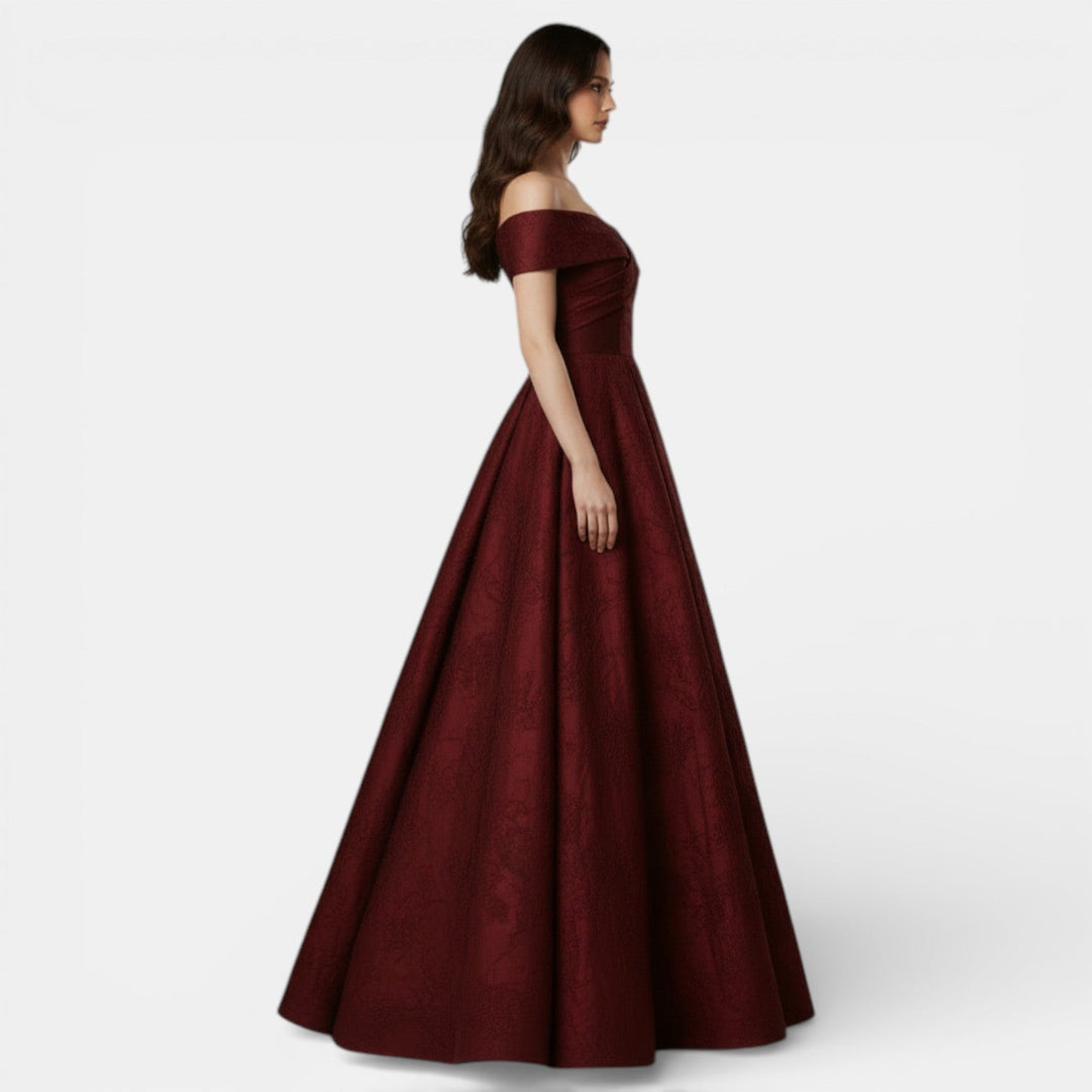 Vestido Satén Hombros Descubiertos Mujer
