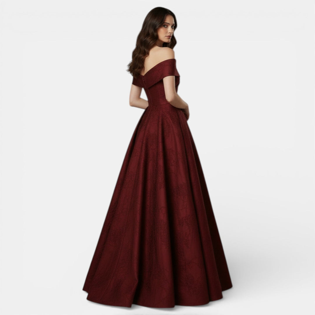 Vestido Satén Hombros Descubiertos Mujer