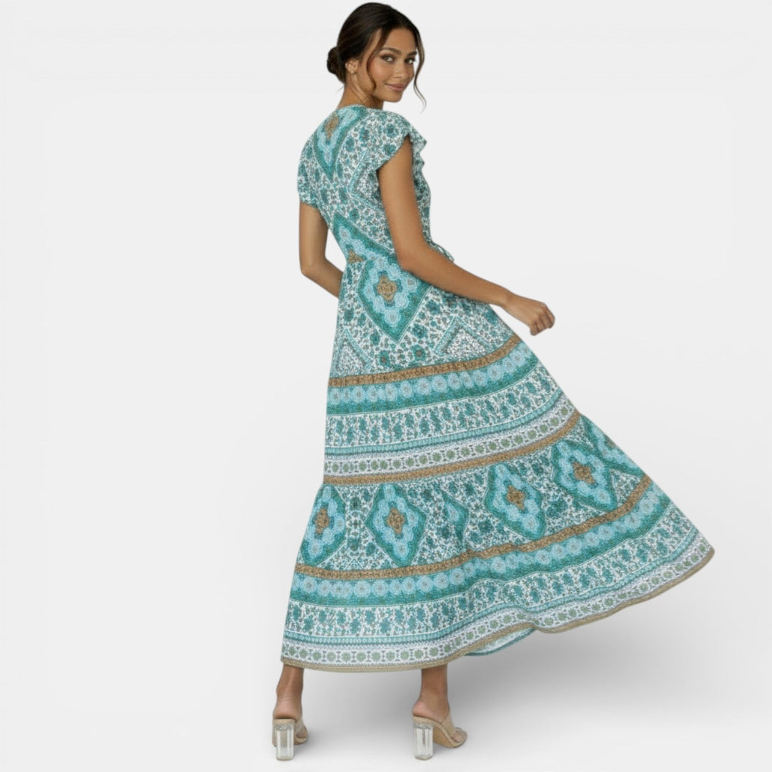 Vestido Largo Boho Floral Mujer