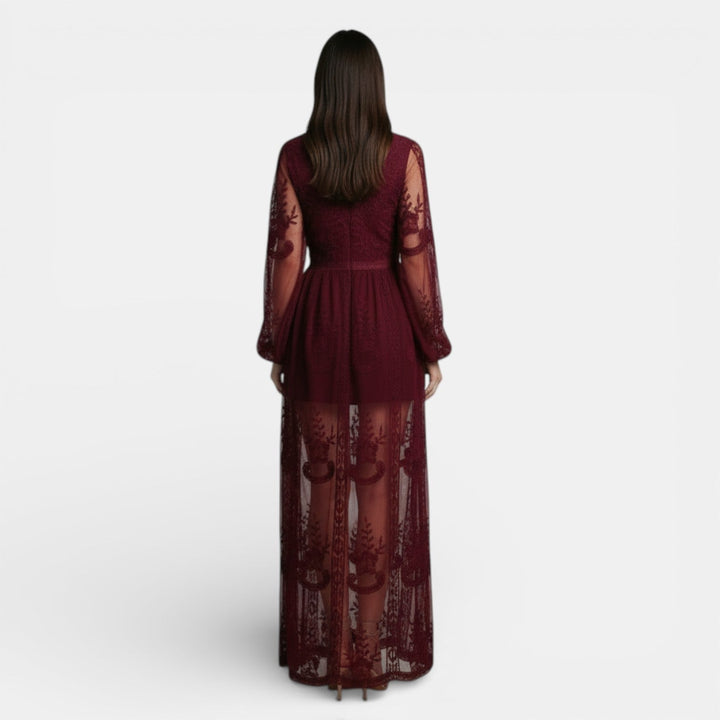 Vestido Maxi Boho de Encaje Mujer