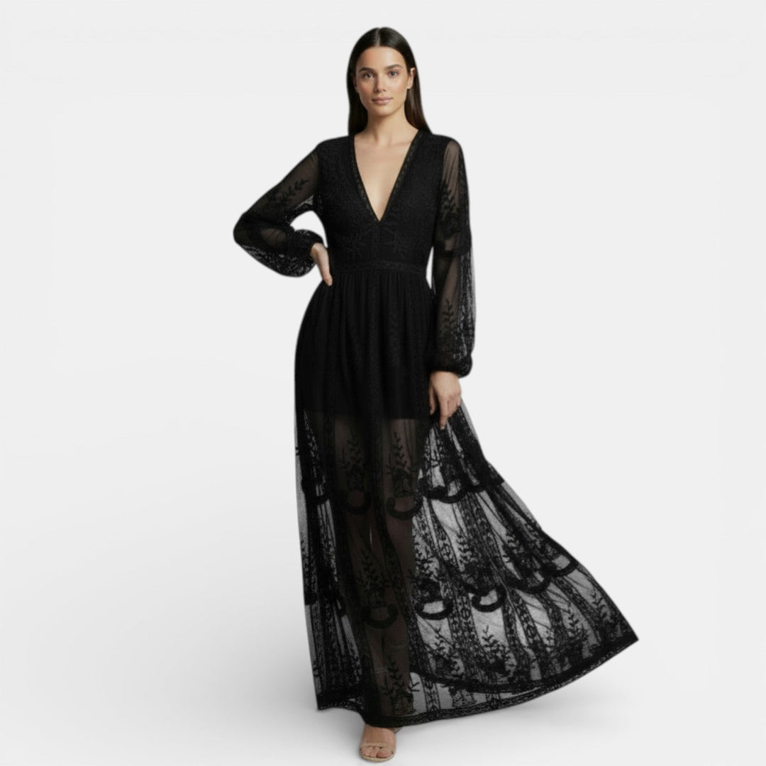 Vestido Maxi Boho de Encaje Mujer