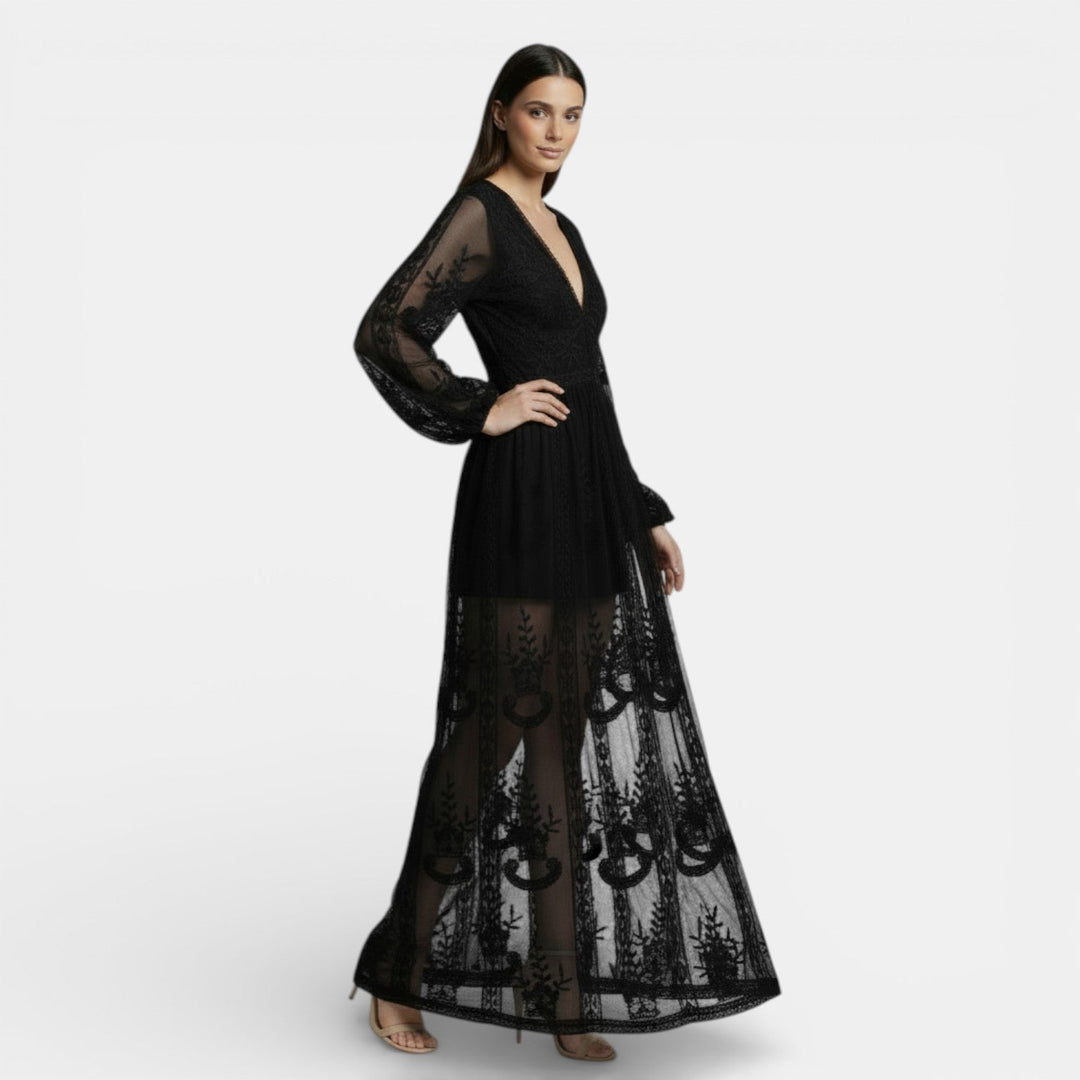 Vestido Maxi Boho de Encaje Mujer