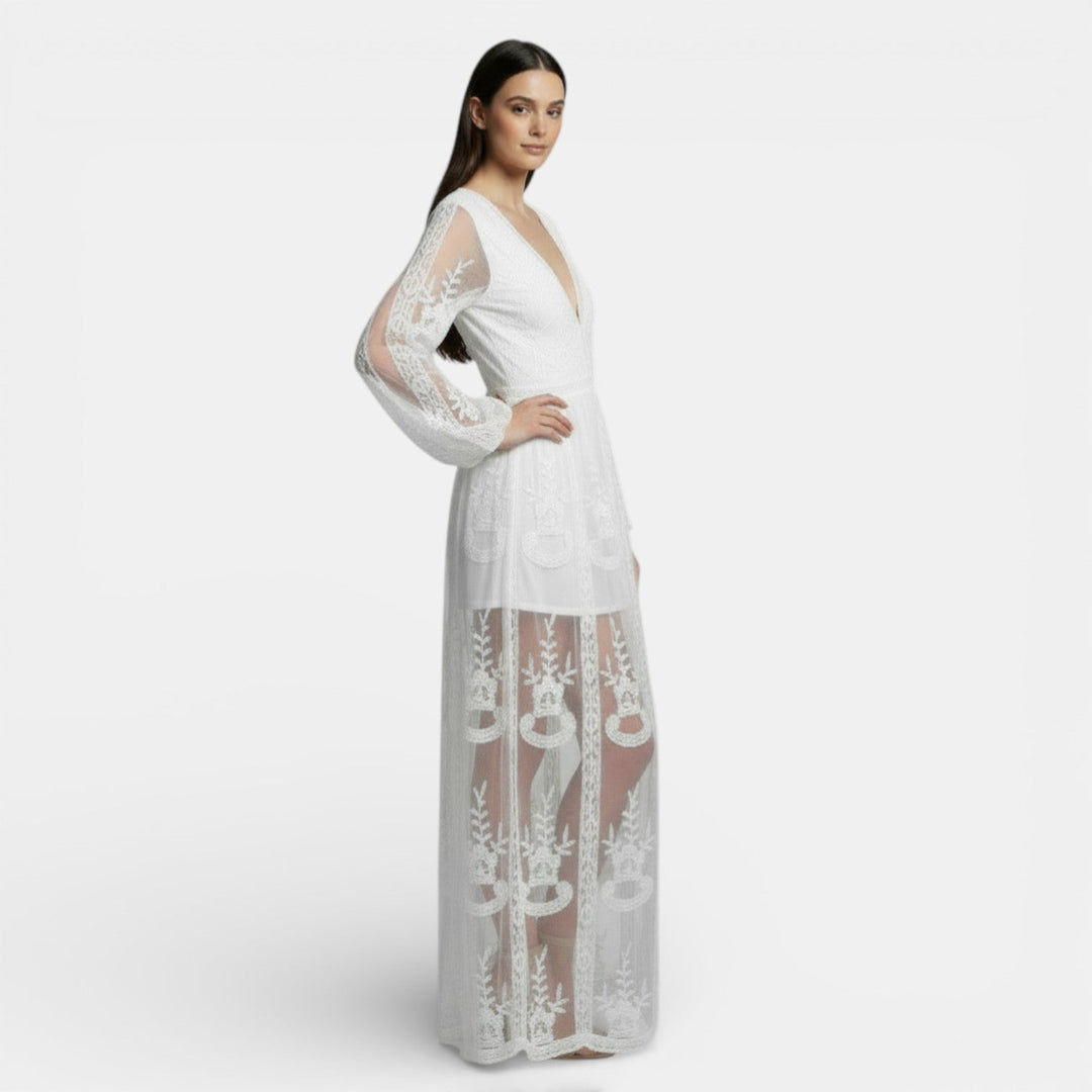 Vestido Maxi Boho de Encaje Mujer