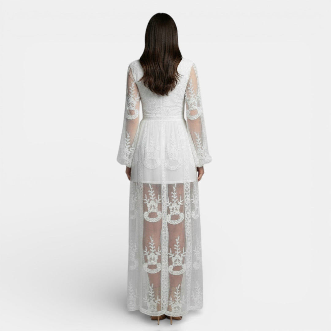 Vestido Maxi Boho de Encaje Mujer