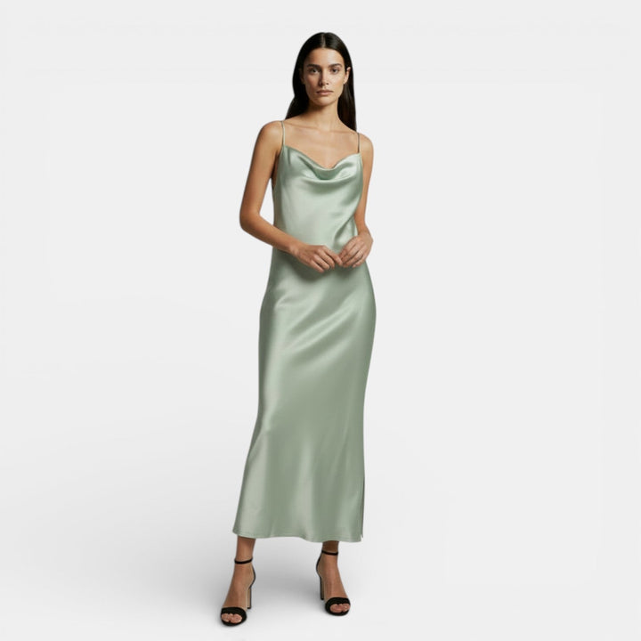 Vestido Satín Largo Verano Mujer