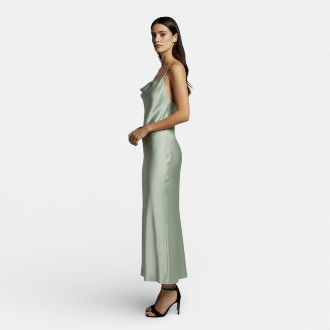 Vestido Satín Largo Verano Mujer