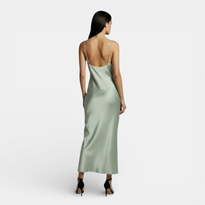 Vestido Satín Largo Verano Mujer
