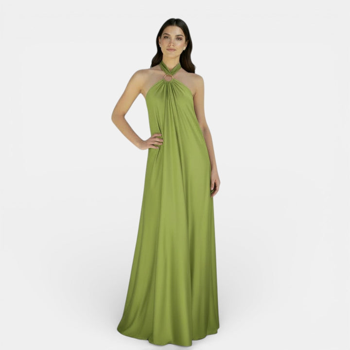 Vestido Satén Tirantes Mujer