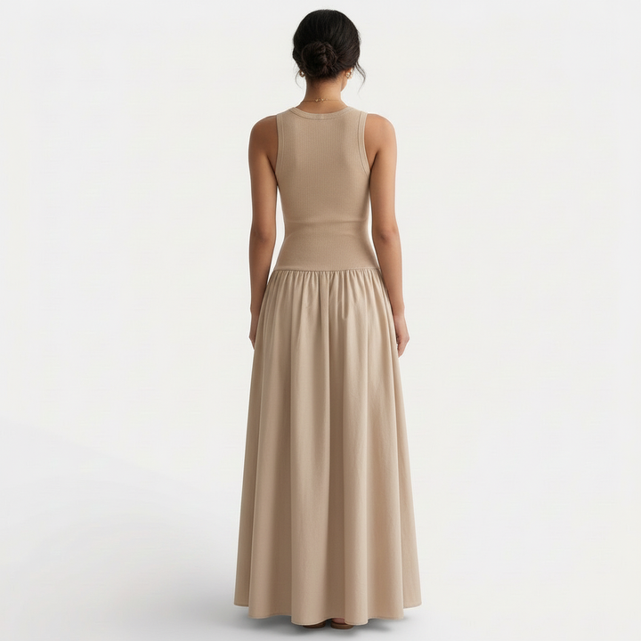 Vestido Largo Elegante Mujer sin Mangas