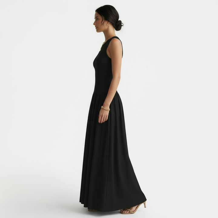Vestido Largo Elegante Mujer sin Mangas