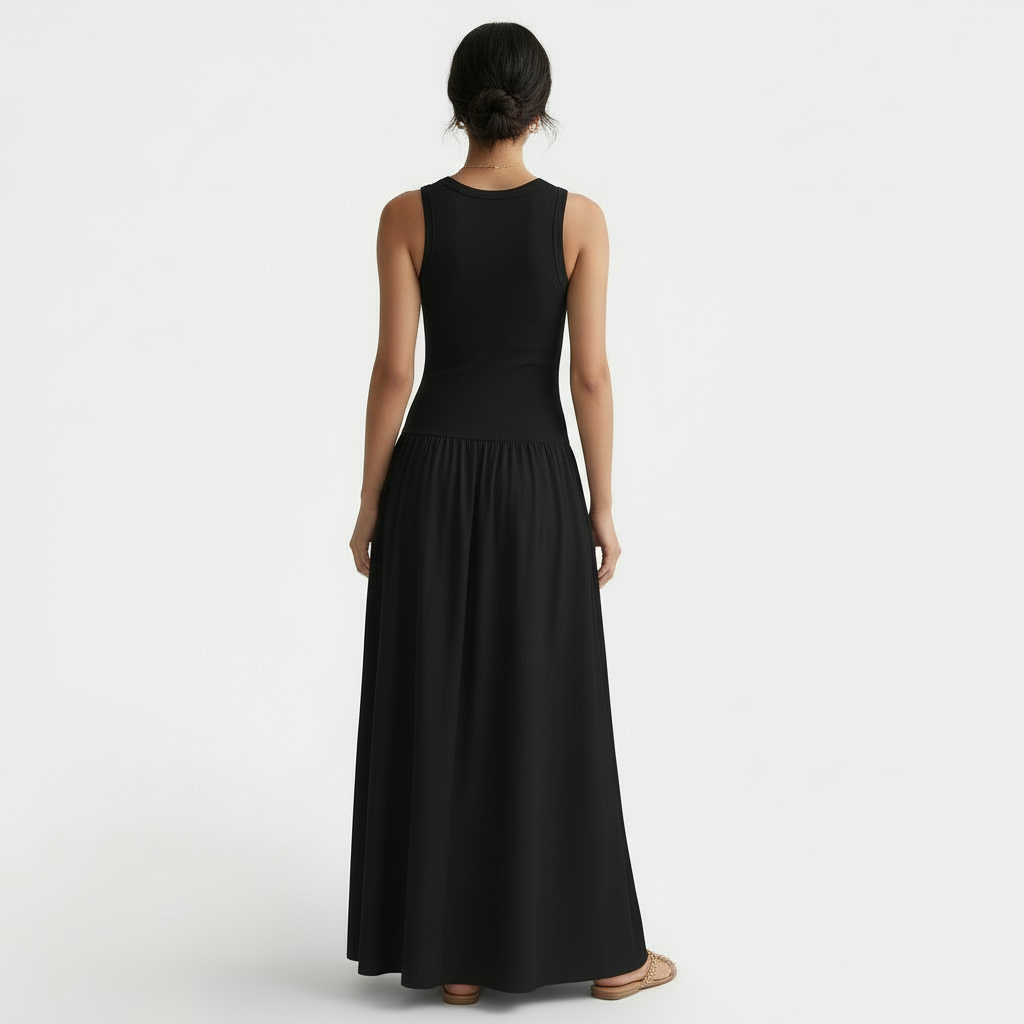 Vestido Largo Elegante Mujer sin Mangas