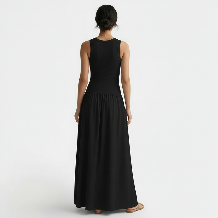 Vestido Largo Elegante Mujer sin Mangas