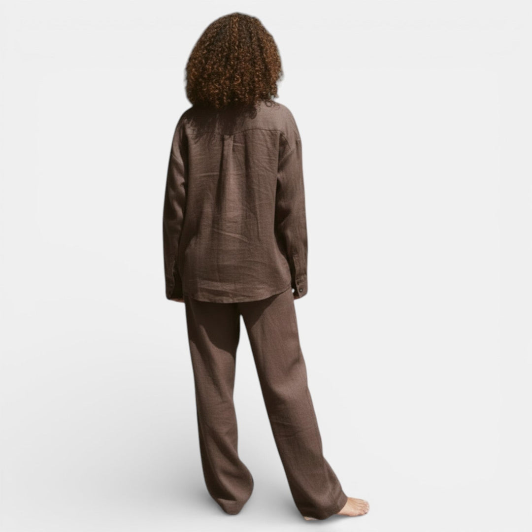 Conjunto Mujer Camisa y Pantalón Holgado