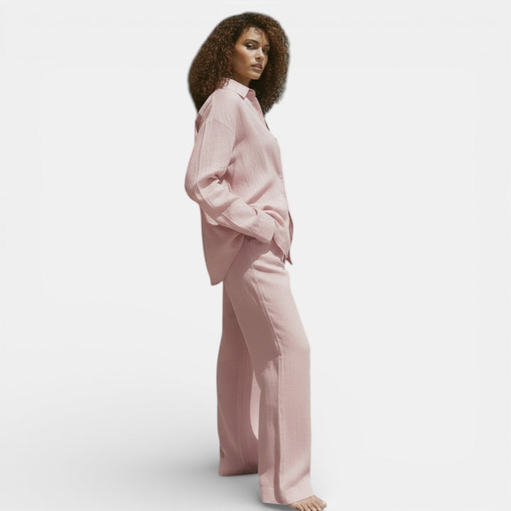 Conjunto Mujer Camisa y Pantalón Holgado