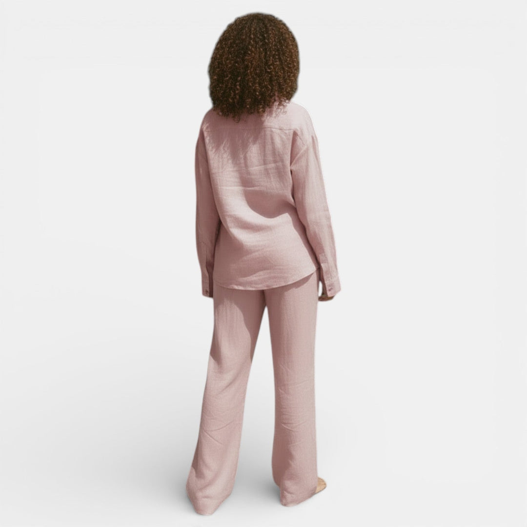 Conjunto Mujer Camisa y Pantalón Holgado