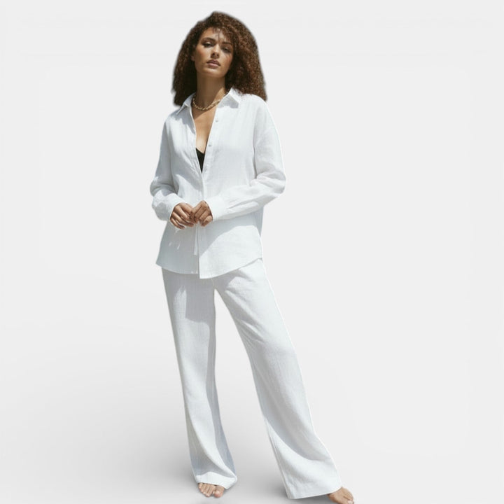 Conjunto Mujer Camisa y Pantalón Holgado
