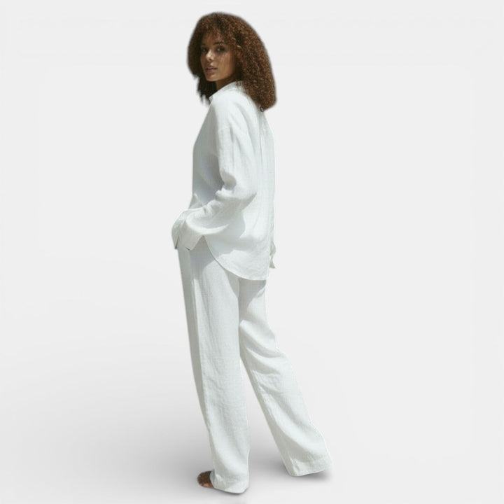 Conjunto Mujer Camisa y Pantalón Holgado