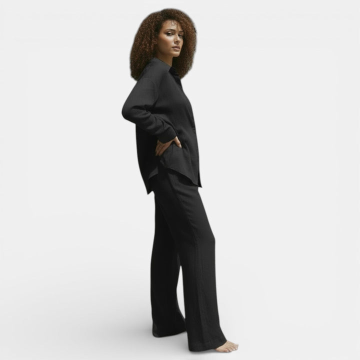 Conjunto Mujer Camisa y Pantalón Holgado