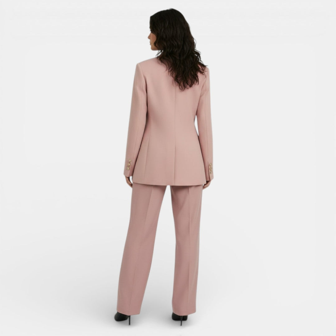 Conjunto Mujer Blazer Entallado y Pantalón Slim