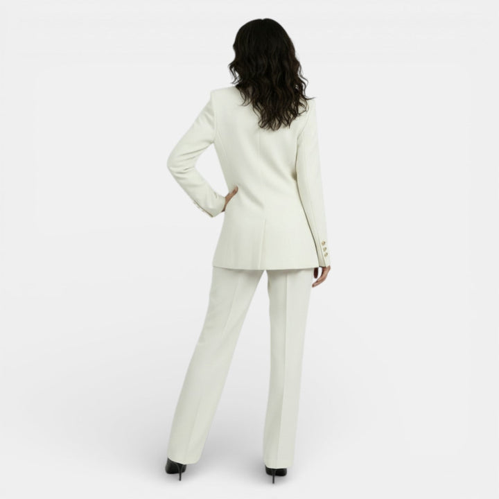 Conjunto Mujer Blazer Entallado y Pantalón Slim