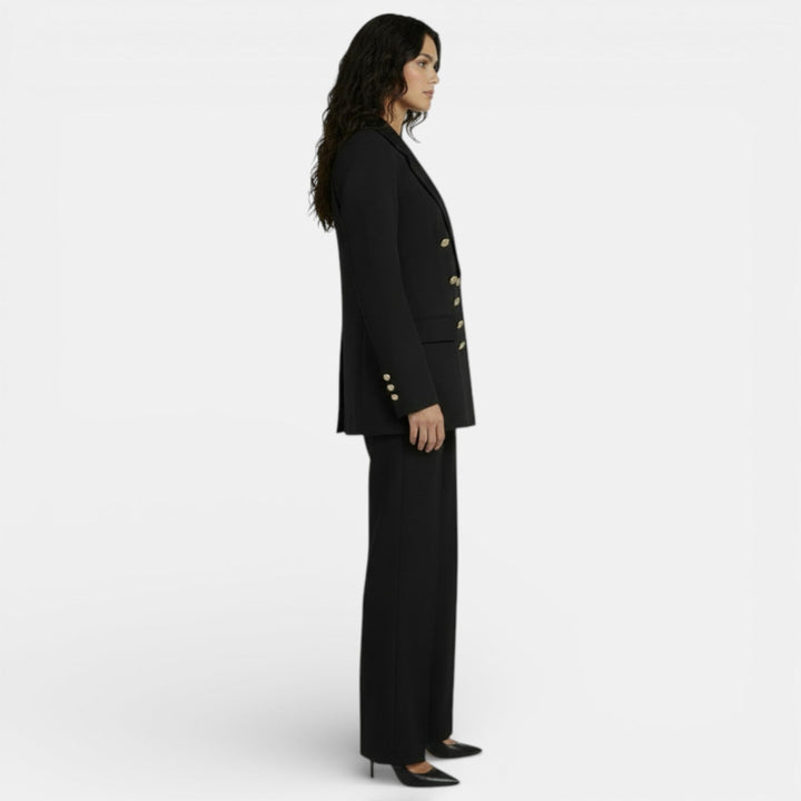Conjunto Mujer Blazer Entallado y Pantalón Slim