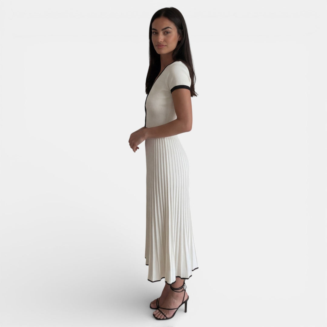 Conjunto Mujer Top Corto y Falda Cintura Alta