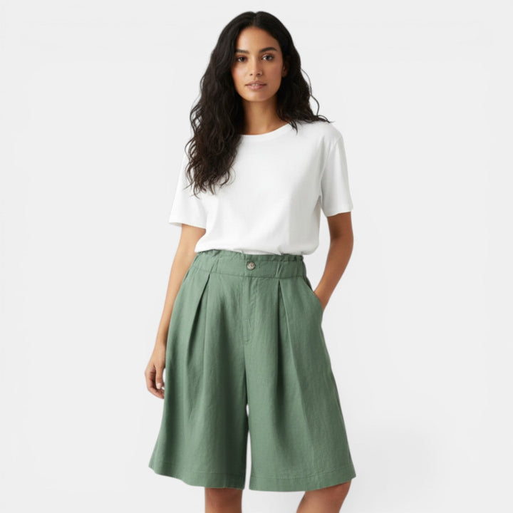 Shorts Mujer Lino Algodón Verano