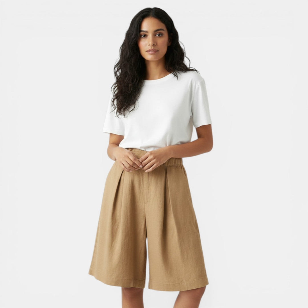 Shorts Mujer Lino Algodón Verano