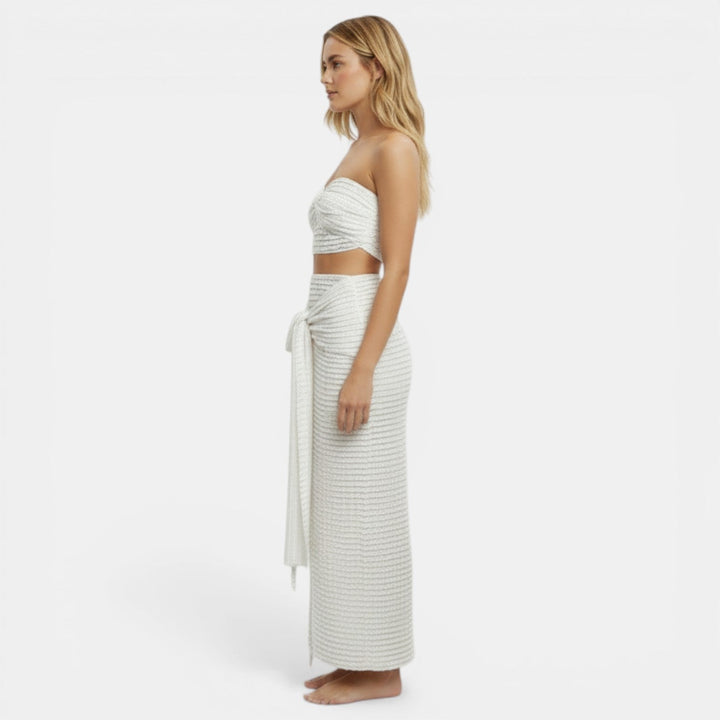 Conjunto Playa Mujer Top Bandeau y Vestido Largo