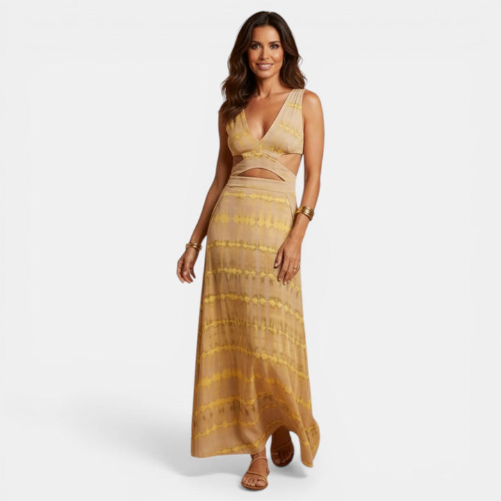 Vestido Largo Tie-Dye Mujer con Abertura