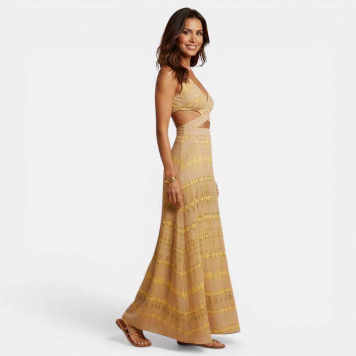 Vestido Largo Tie-Dye Mujer con Abertura
